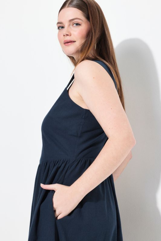 Eco Cotton Linen Blend Sleeveless Maxi Dress