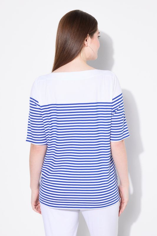 Breton Stripe Short Sleeve Boat Neck Tee