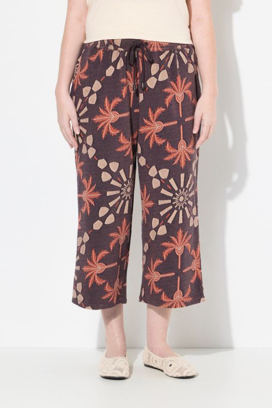 Eco Cotton Geometric Floral Textured Culottes