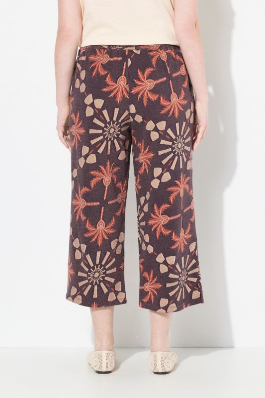 Eco Cotton Geometric Floral Textured Culottes