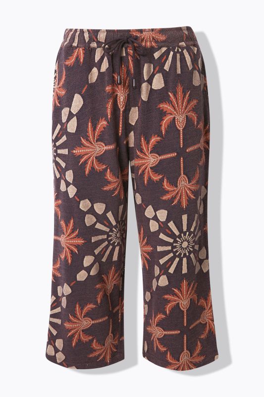 Eco Cotton Geometric Floral Textured Culottes