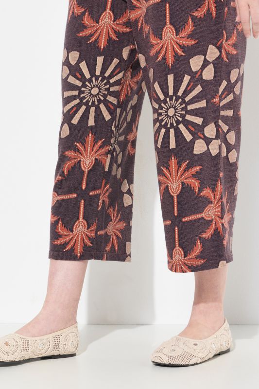 Eco Cotton Geometric Floral Textured Culottes