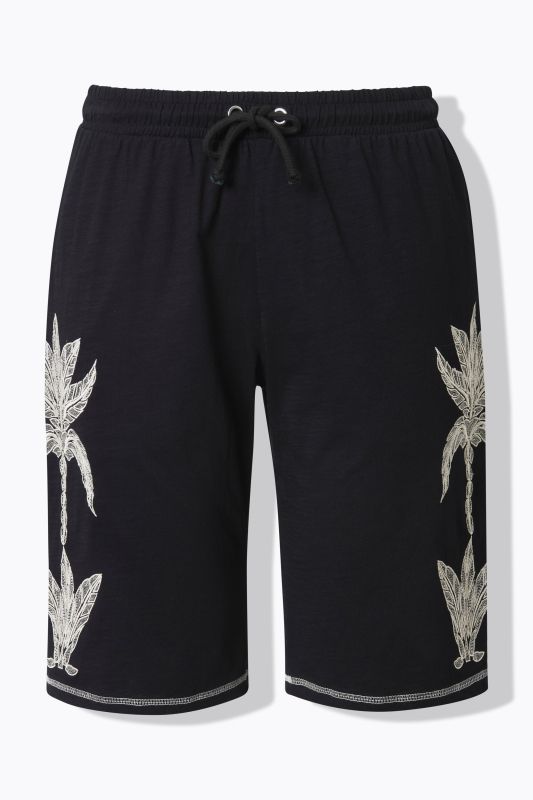 Eco Cotton Embroidered Palm Motif Shorts