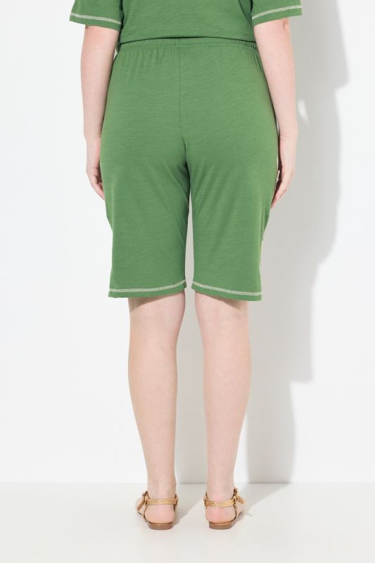 Eco Cotton Embroidered Palm Motif Shorts
