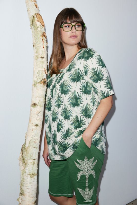 Eco Cotton Palm Leaf Short Sleeve Tee