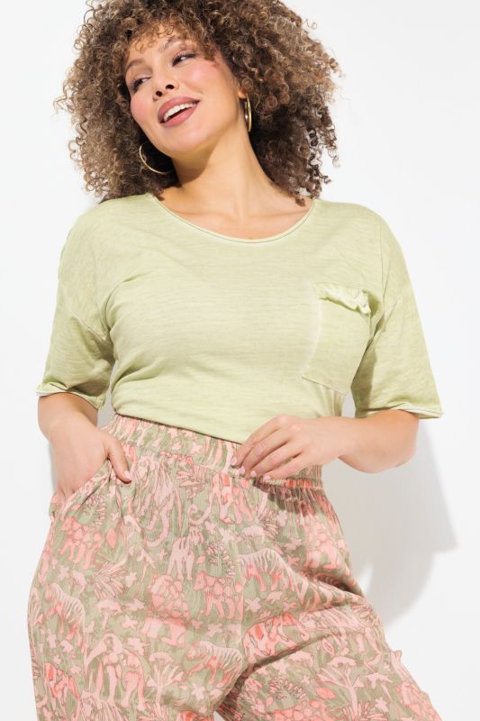 Safari Print Elastic Waist Pants