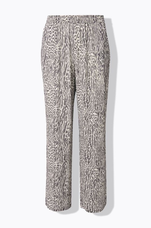 Animal Print Elastic Waist Pants
