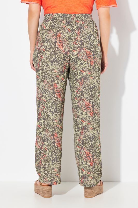 Crocodile Print Elastic Waist Pants