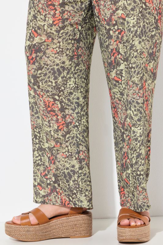 Crocodile Print Elastic Waist Pants