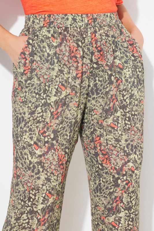 Crocodile Print Elastic Waist Pants