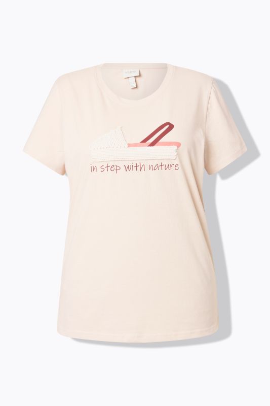 Eco Cotton Espadrille Embroidered Short Sleeve Tee