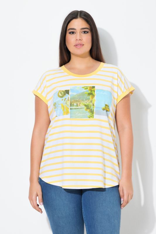 Striped Short Sleeve Citrus Graphic Tee