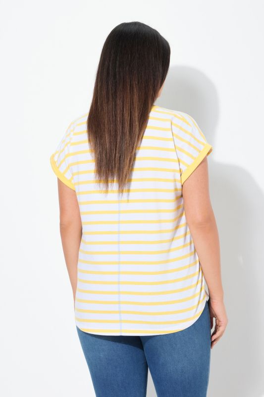 Striped Short Sleeve Citrus Graphic Tee