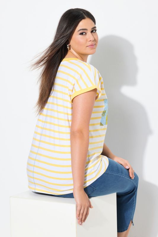 Striped Short Sleeve Citrus Graphic Tee