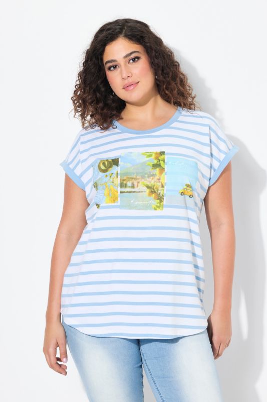 Striped Short Sleeve Citrus Graphic Tee