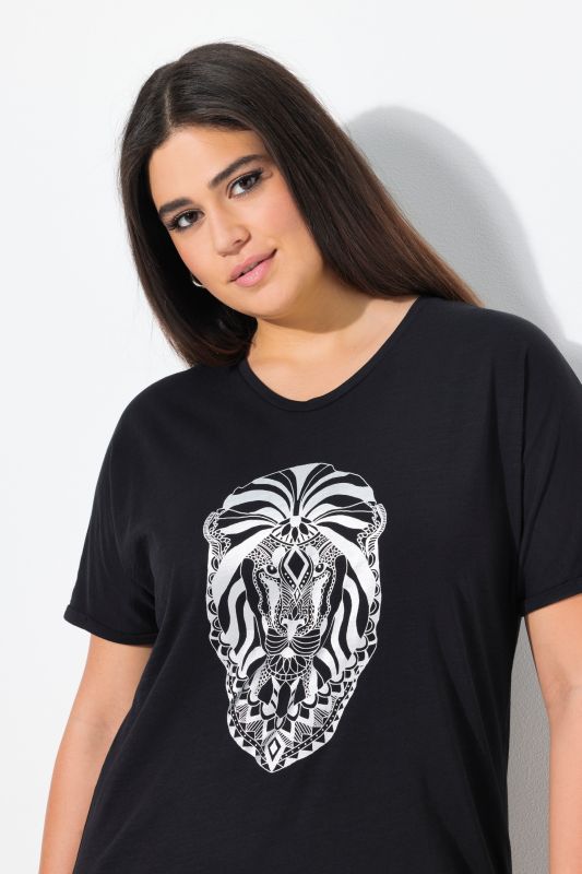 Mandala Animal Motif Short Sleeve Tee