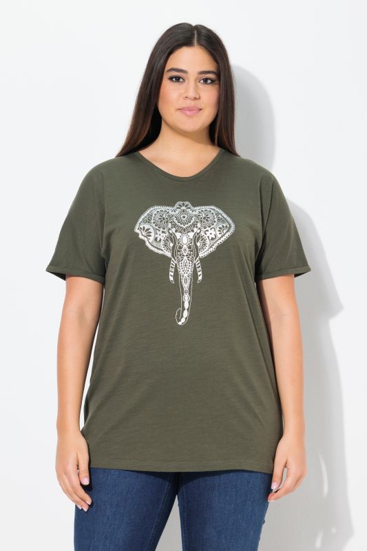 Mandala Animal Motif Short Sleeve Tee