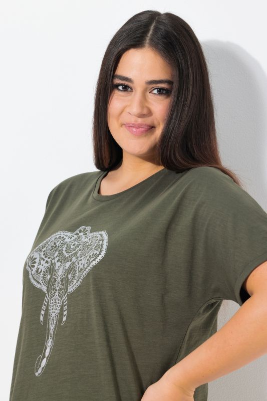 Mandala Animal Motif Short Sleeve Tee