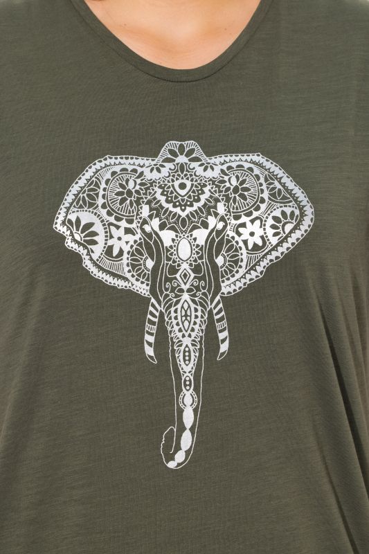 Mandala Animal Motif Short Sleeve Tee