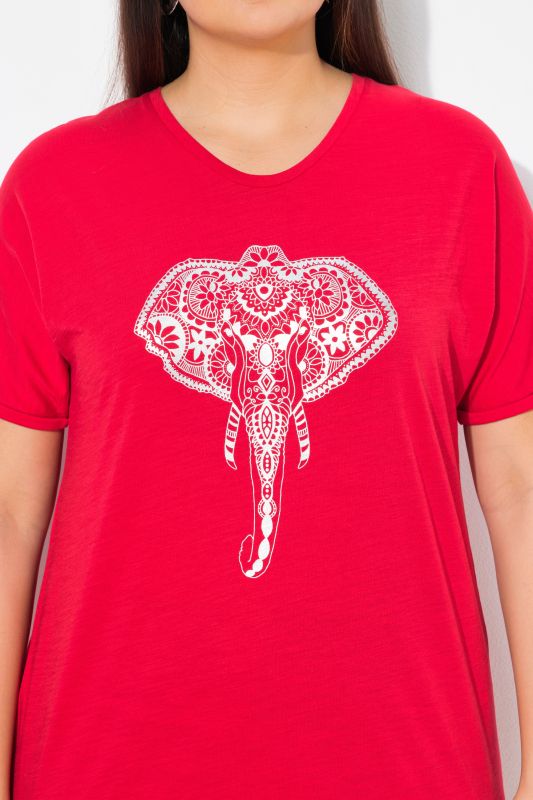 Mandala Animal Motif Short Sleeve Tee