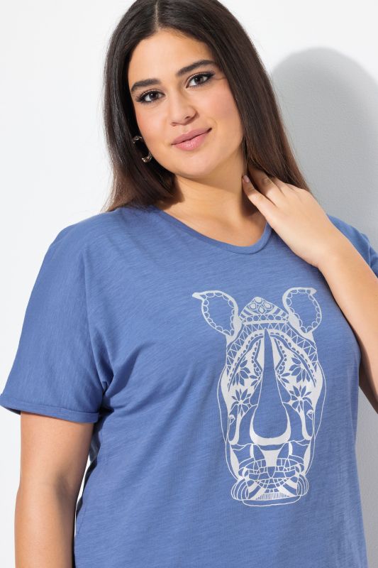 Mandala Animal Motif Short Sleeve Tee