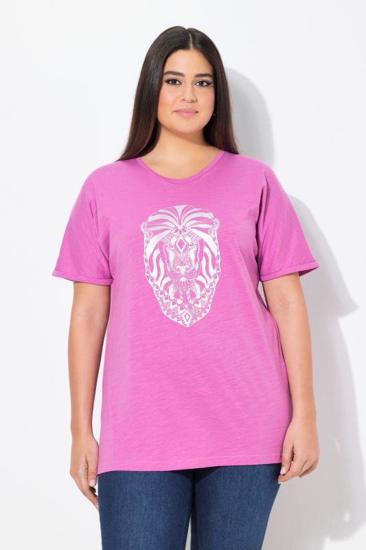 Mandala Animal Motif Short Sleeve Tee