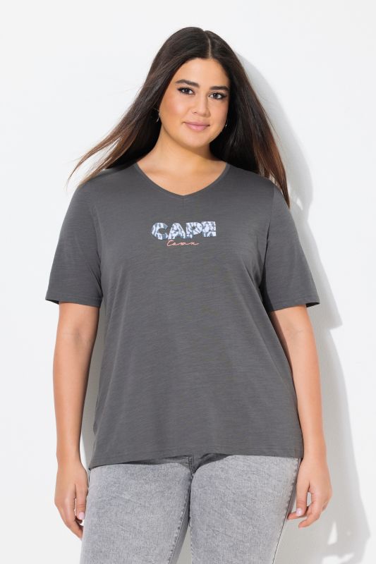 Textured Capetown Short Sleeve V-Neck Tee