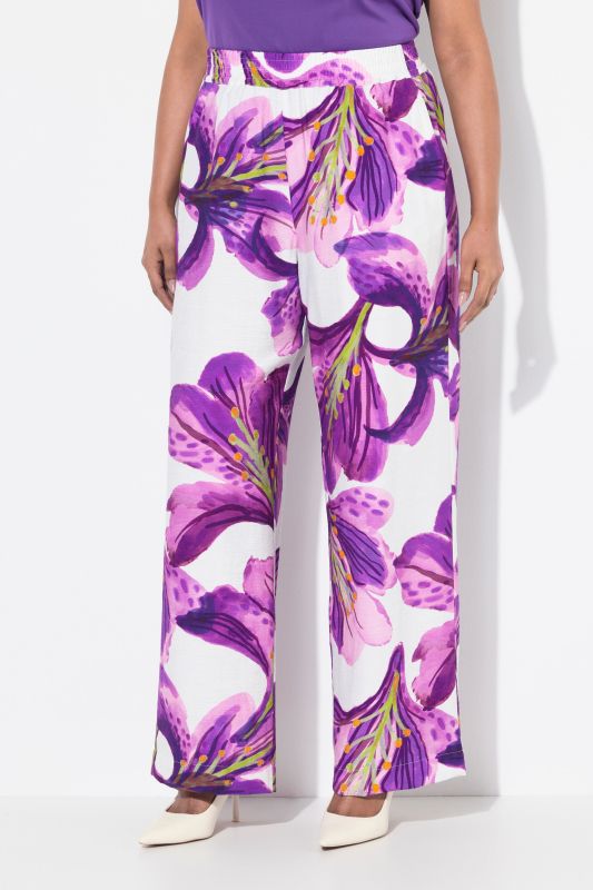 Elastic Waist Iris Pants