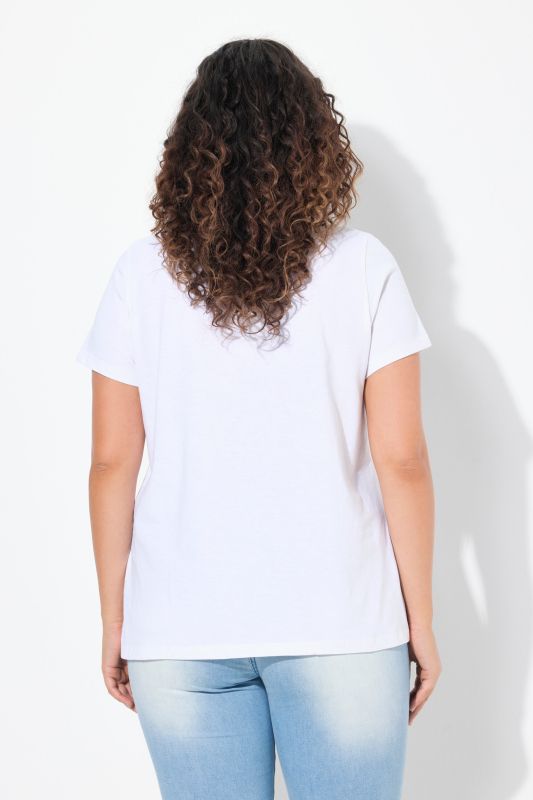 Sequined Citrus Short Sleeve Graphic Tee