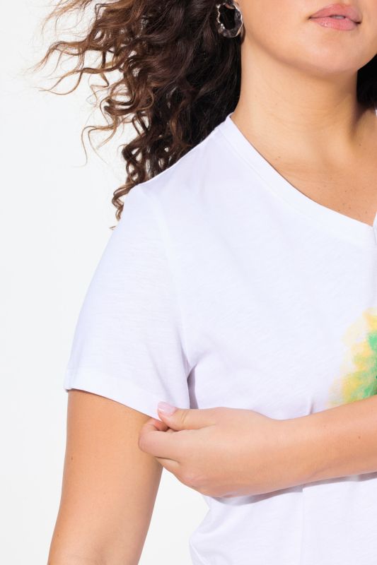 Sequined Citrus Short Sleeve Graphic Tee
