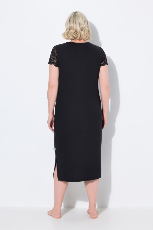 Lace Panel Cap Sleeve Nightgown
