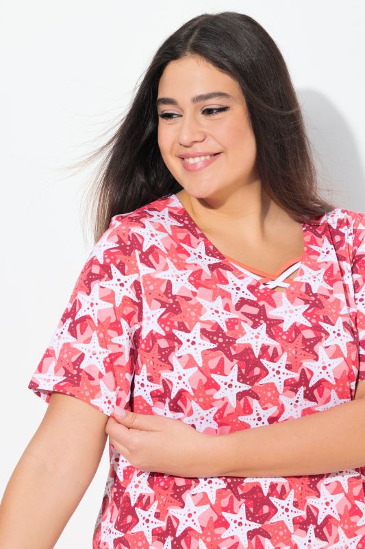 2 Pack Short Sleeve Sleep Tees- Starfish