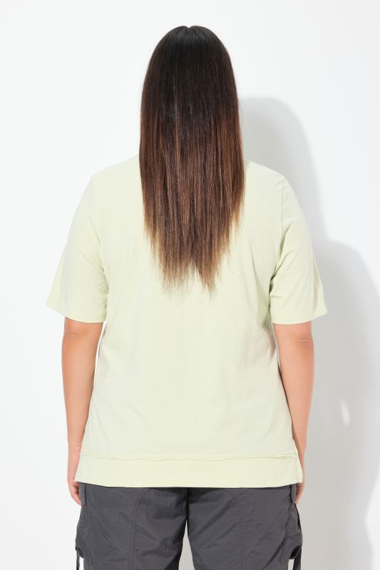 Feather Short Sleeve Raw Edge Graphic Tee