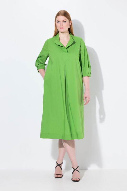 Paper Touch 3/4 Sleeve Collared Dress