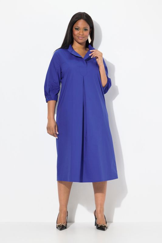 Paper Touch 3/4 Sleeve Collared Dress
