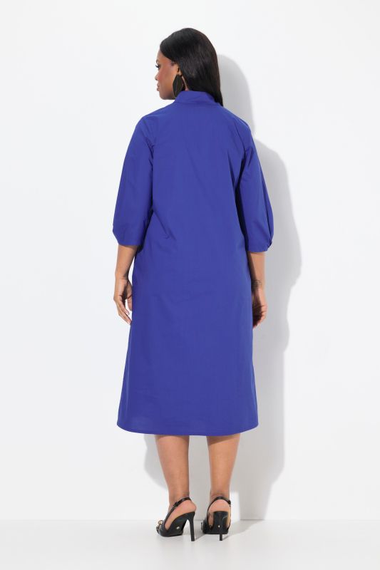 Paper Touch 3/4 Sleeve Collared Dress