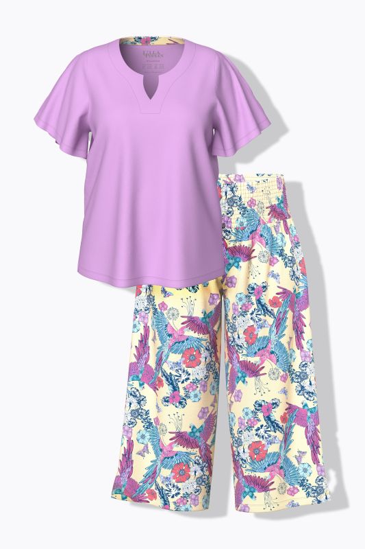 Bird Of Paradise Two Piece Pajama Set