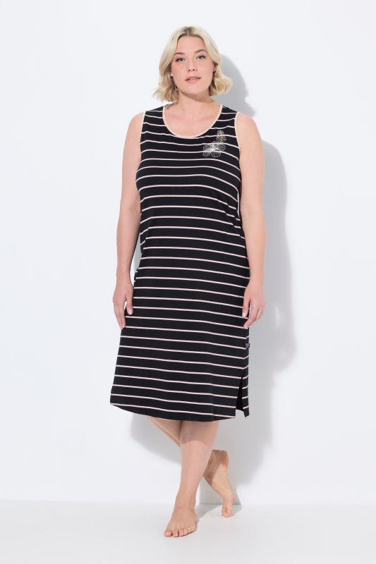 Sleeveless Striped Nightgown