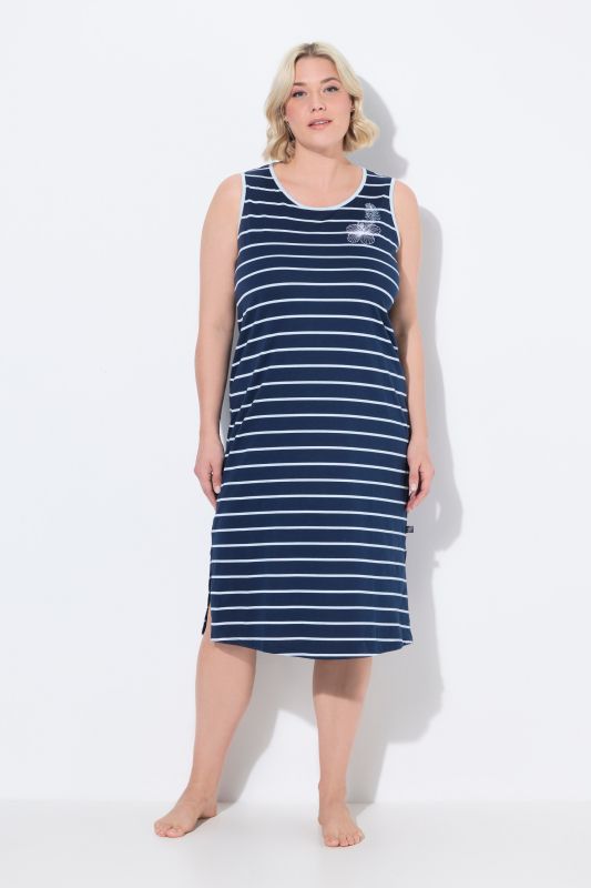 Sleeveless Striped Nightgown