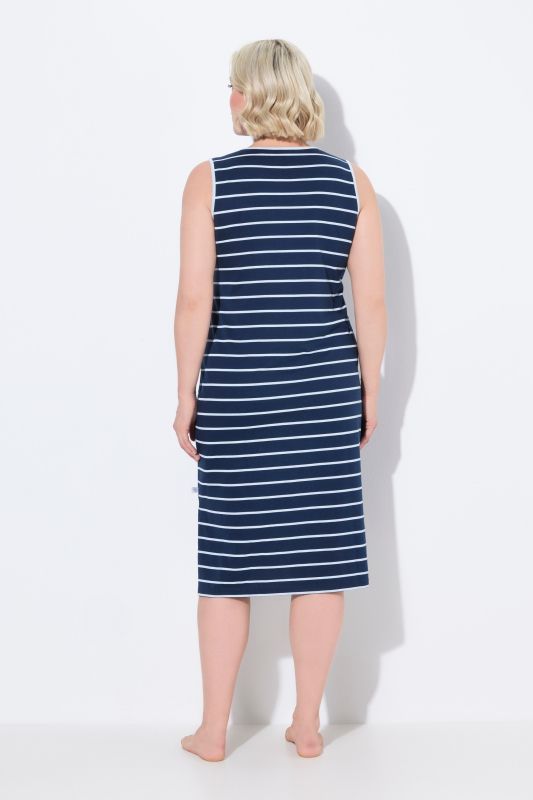 Sleeveless Striped Nightgown