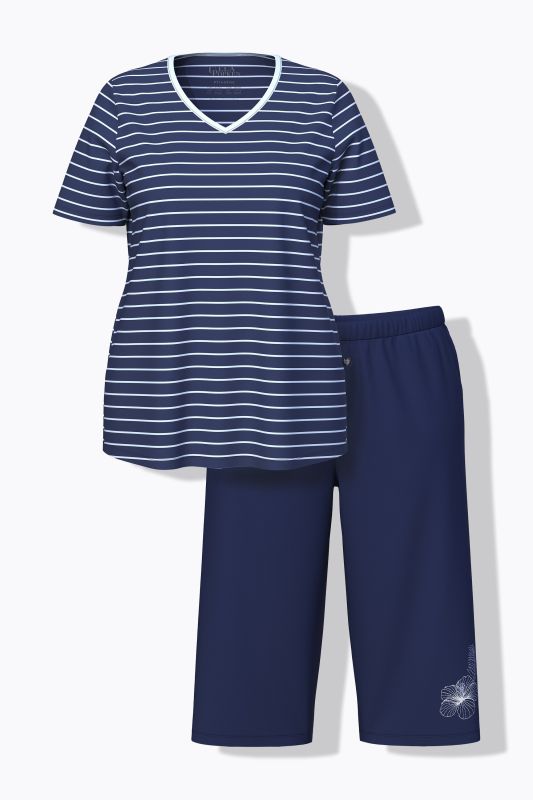 Striped Two Piece Shorty Pajama Set