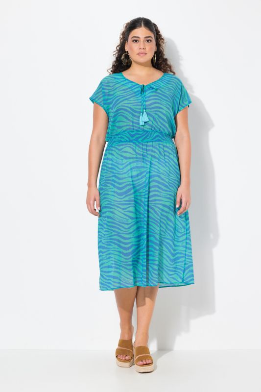 Summertime Zebra Print Cap Sleeve Dress