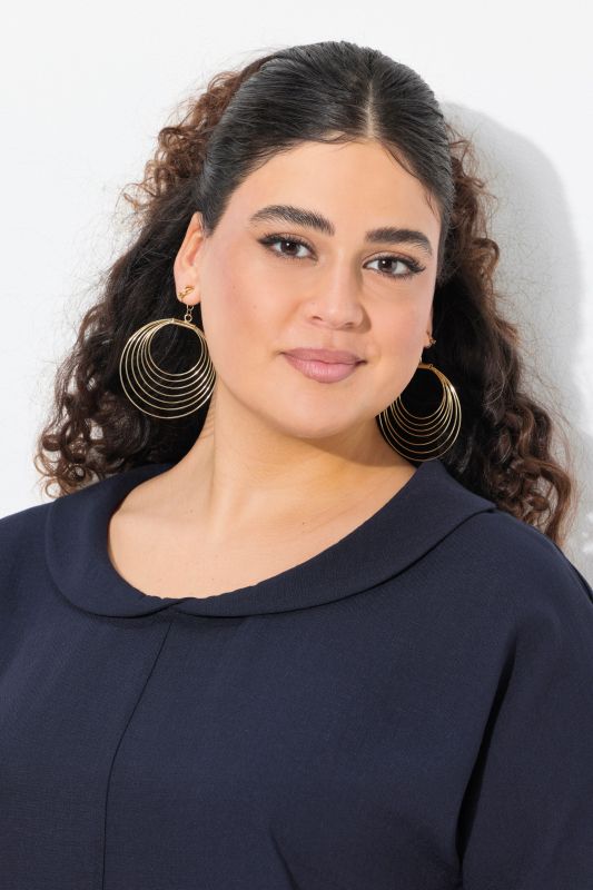 Peter Pan Collar Linen Blend Blouse