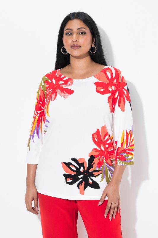 Sequined Floral 3/4 Sleeve Sweater