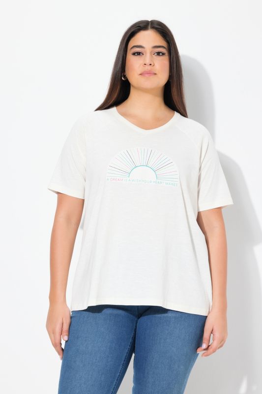 Embroidered Sunrise Lettering Tee