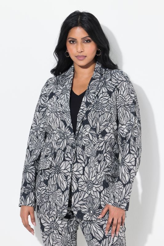 Textured Floral Blazer
