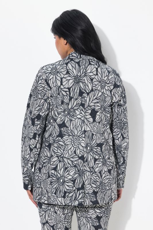 Textured Floral Blazer