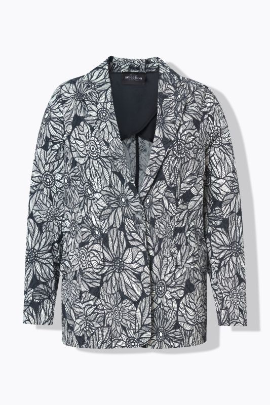 Textured Floral Blazer