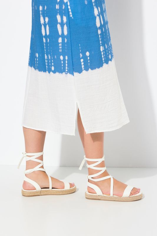 Dip-Dye Linen Blend Cap Sleeve Dress