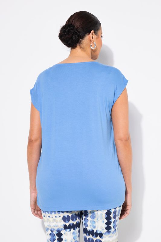 Rhinestone Studded Cap Sleeve Tee